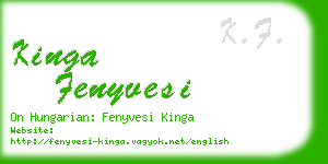 kinga fenyvesi business card